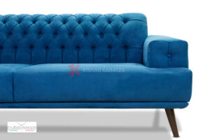 Cubo Rosso: Σετ σαλονιού διθέσιος – τριθέσιος καναπές με καπιτονέ