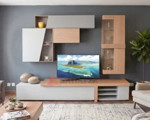 Σύνθεση tv σε δρυ με λάκα