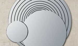 Ασύμμετρος στρογγυλός καθρέπτης με τεχνοτροπία