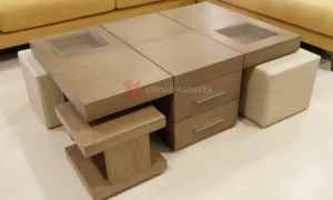 Πολυμορφικό τραπέζι σαλονιού σε ξύλο Δρυ