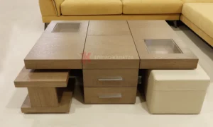 Πολυμορφικό τραπέζι σαλονιού σε ξύλο Δρυ