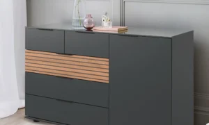 Τουαλέτα με 4 συρτάρια σε ανθρακί χρώμα