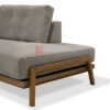 Ανακλυντο-Γωνιακόσ καναπέσ με μασίφ ξύλινη βάση-αδιαβροχο υφασμα-ανοιχτο γκρι χρωμα-Επιπλο Καπατζα
