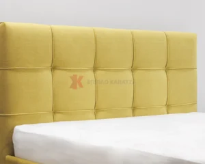 Μοντέρνο κρεβάτι ντυμένο με αδιάβροχο ύφασμα