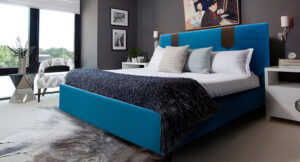 Κρεβάτι ντυμένο σε μοντέρνο σχεδιασμό Έπιπλο Καπατζά
