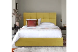 Μοντέρνο κρεβάτι ντυμένο με αδιάβροχο ύφασμα