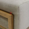 Μπρατσο-Γωνιακόσ καναπέσ με μασίφ ξύλινη βάση-αδιαβροχο υφασμα-ανοιχτο γκρι χρωμα-Επιπλο Καπατζα