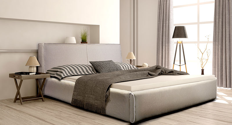 Ντυμένο κρεβάτι σε μοντέρνο σχεδιασμό Κρεβάτια Έπιπλο Καπατζά