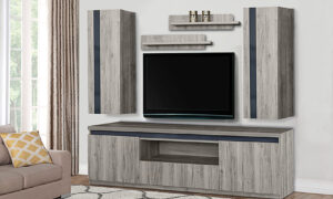 Σύνθεση τηλεόρασης με high gloss MDF