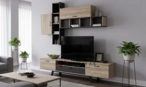 Σύνθεση tv με μεταλλικά πόδια
