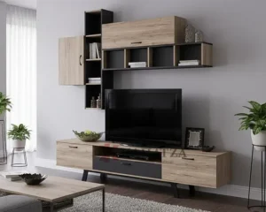 Σύνθεση tv με μεταλλικά πόδια