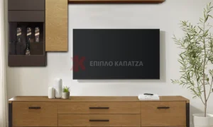 Σύνθεση τηλεόρασης σε δρυ με λάκα
