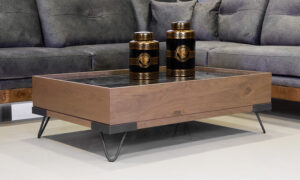 Τραπεζάκι σαλονιού με όψη Black Marble