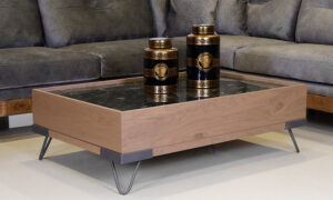Τραπεζάκι σαλονιού με όψη Black Marble