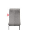 Μοντέρνα καρέκλα τραπεζαρίας με ύφασμα-ανοιχτο γκρι χρωμα-πλατη πισω