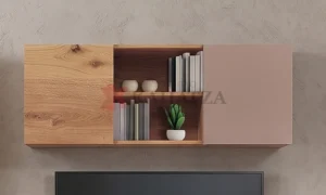 Σύνθετο τηλεόρασης σε δρυ με λάκα