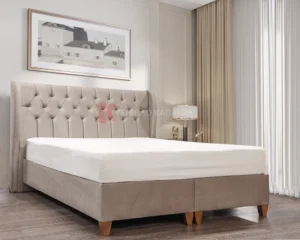 Ντυμένο κρεβάτι με διπλό αποθηκευτικό χώρο