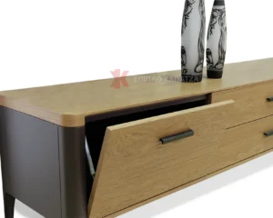 Σύνθεση τηλεόρασης σε δρυ με λάκα