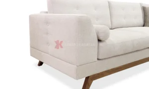 Σαλόνι γωνία με ξύλινη βάση