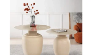 Στρογγυλά τραπεζάκια σαλονιού με κεραμικό