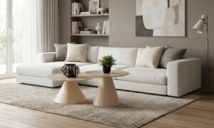 Στρογγυλά τραπεζάκια σαλονιού με κεραμικό