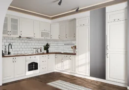Ολοκληρωμένη πρόταση κουζίνας MDF σε Vintage γραμμή με δυνατότητα επέκτασης.