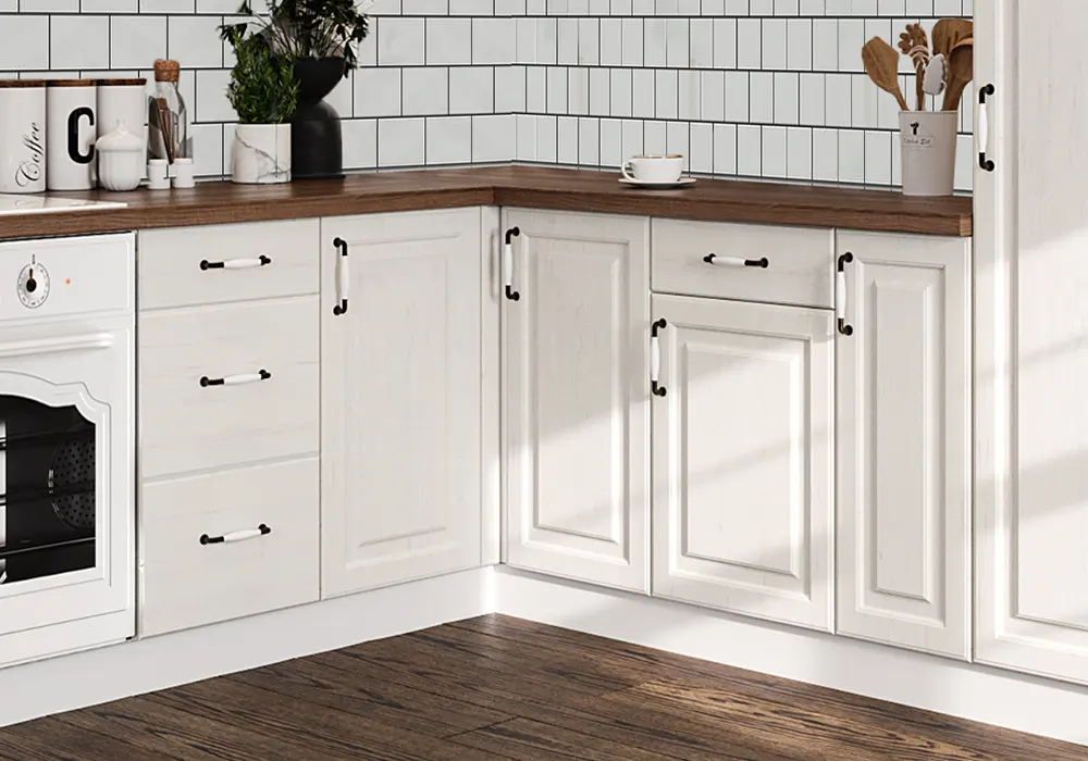 Ολοκληρωμένη πρόταση κουζίνας MDF σε Vintage γραμμή με δυνατότητα επέκτασης.