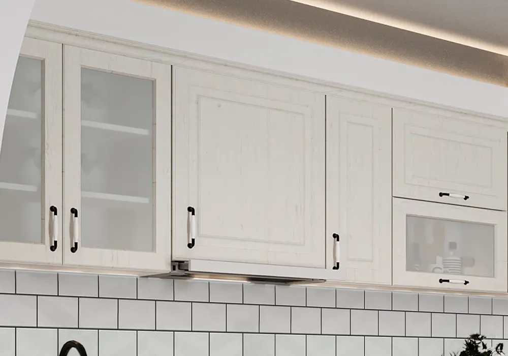 Ολοκληρωμένη πρόταση κουζίνας MDF σε Vintage γραμμή με δυνατότητα επέκτασης.