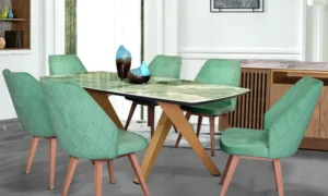 Τραπεζαρία σαλονιού με κεραμική επιφάνεια