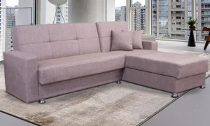 Καναπές γωνία με μηχανισμό κρεβάτι και αποθηκευτικό χώρο