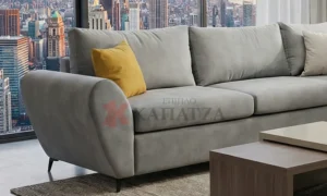 Σαλόνι γωνία με αδιάβροχο ύφασμα και πλενόμενα μαξιλάρια