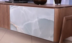 Σύνθεση σαλονιού σε δρυς με ρόζους και κεραμικές επιφάνειες