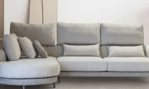 Σαλόνι γωνία με στρογγυλή επέκταση τύπου lounge