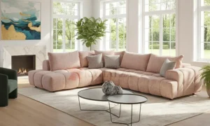 Μοντέρνο γωνιακό σαλόνι με κομψό και άνετο σχεδιασμό