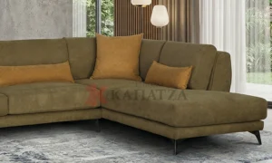 Σαλόνι γωνία που συνδυάζει άνεση και μοντέρνα αισθητική