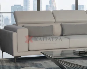 Σαλόνι γωνία με καθαρές γραμμές και μίνιμαλ αισθητική