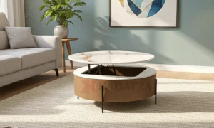 Τραπεζάκι σαλονιού με σερβιτόρο και αποθηκευτικό χώρο