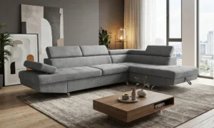 Γωνιακός καναπές με διπλό κρεβάτι