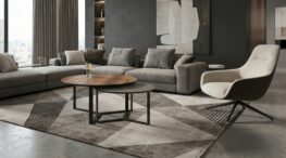 Σετ στρογγυλά τραπεζάκια σαλονιού με μεταλλική βάση