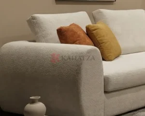 Μοντέρνος Γωνιακός Καναπές με Ανάγλυφη Υφή