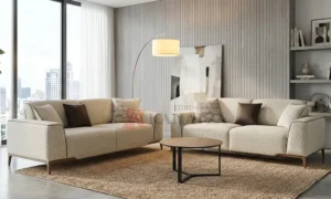 Μοντέρνο Σαλόνι με δυο 3θέσιους καναπέδες σε Minimal Αισθητική & Άνεση