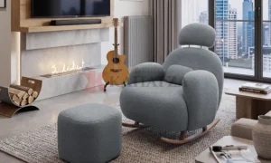 Πολυθρόνα θηλασμού με ξύλινα πόδια