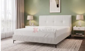 Ντυμένο Διπλό κρεβάτι με ύφασμα Easy Clean