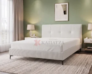Ντυμένο Διπλό κρεβάτι με ύφασμα Easy Clean