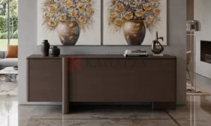Μπουφές Σαλονιού από φυσικό ξύλο δρυός