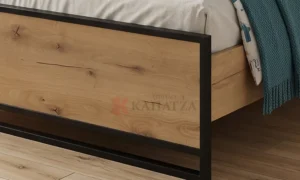 Κρεβάτι για Παιδικό & Εφηβικό Δωμάτιο με Ξύλο & Μεταλλικό Σκελετό