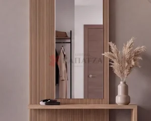 Μοντέρνο έπιπλο εισόδου με καθρέφτη & ξύλινη επένδυση